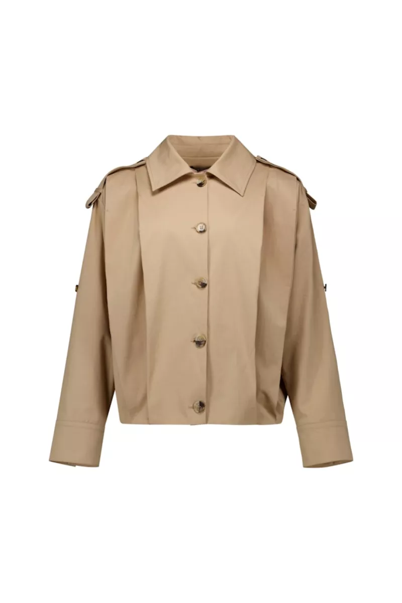 STUDIO ANNELOES-Atlas cotton jacket-13677-2200 Latte-CAFE