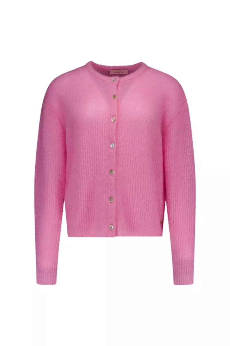 STUDIO ANNELOES-Bibi spring cardigan-13699-4400 Pop pink-ROSE