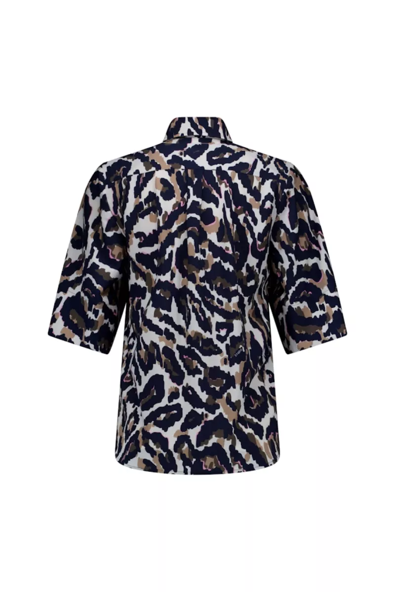 STUDIO ANNELOES-Bobby leopard blouse-13639-9997 multi color-MULTICOLOR