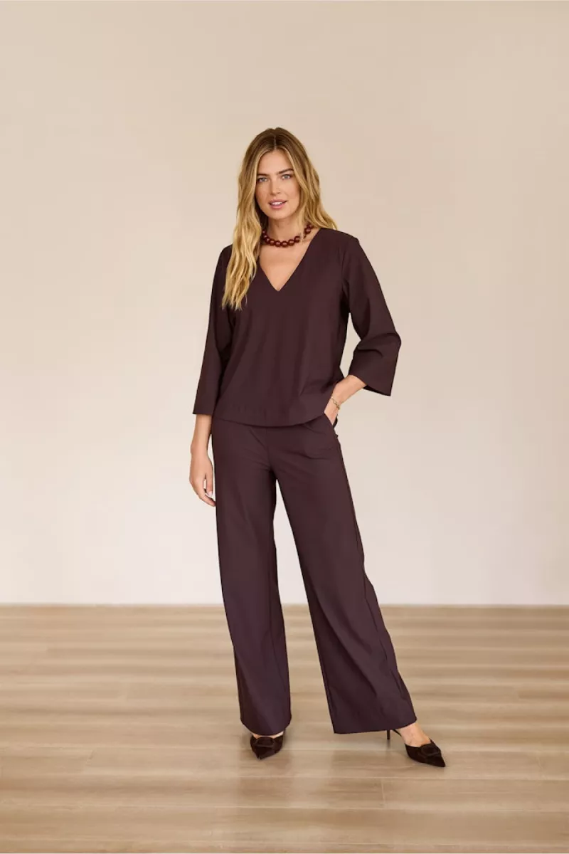 STUDIO ANNELOES-Cilou top-94840-8700 Espresso-CAFE