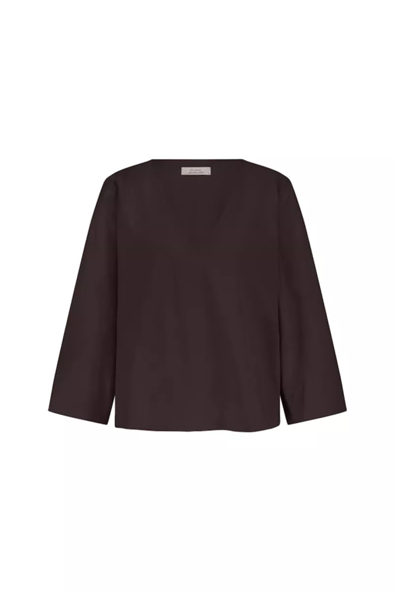 STUDIO ANNELOES-Cilou top-94840-8700 Espresso-CAFE