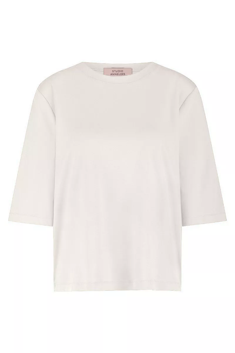 STUDIO ANNELOES-Fiore t-shirt-13686-1700 Ecru-ECRU