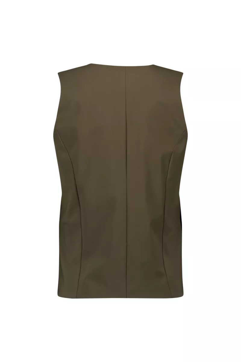 STUDIO ANNELOES-Lenora gilet-13631-7400 New army-LEGERGROEN