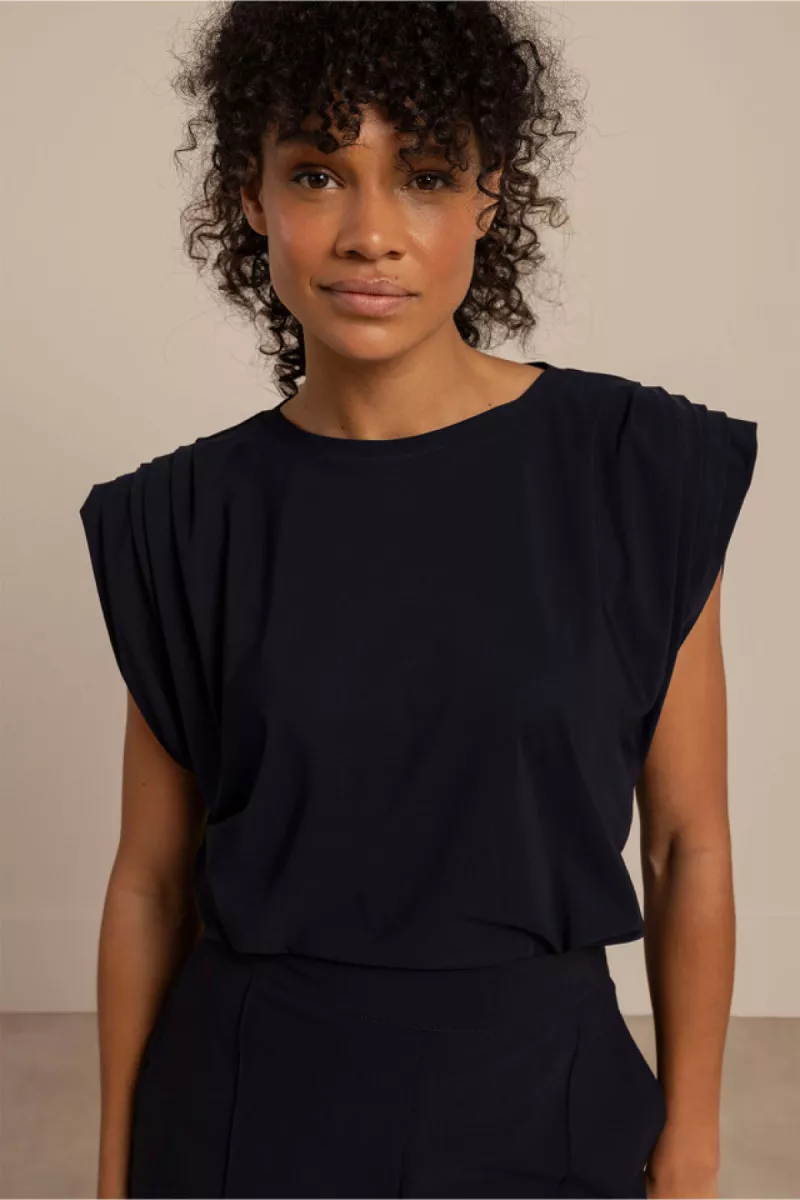 STUDIO ANNELOES-Leona top-91541-6900 Dark blue-DONKER BLAUW