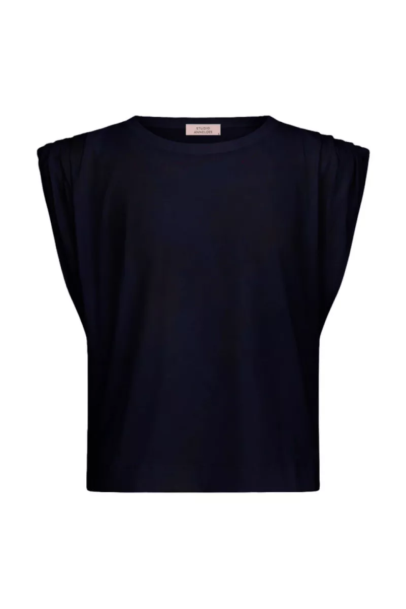 STUDIO ANNELOES-Leona top-91541-6900 Dark blue-DONKER BLAUW