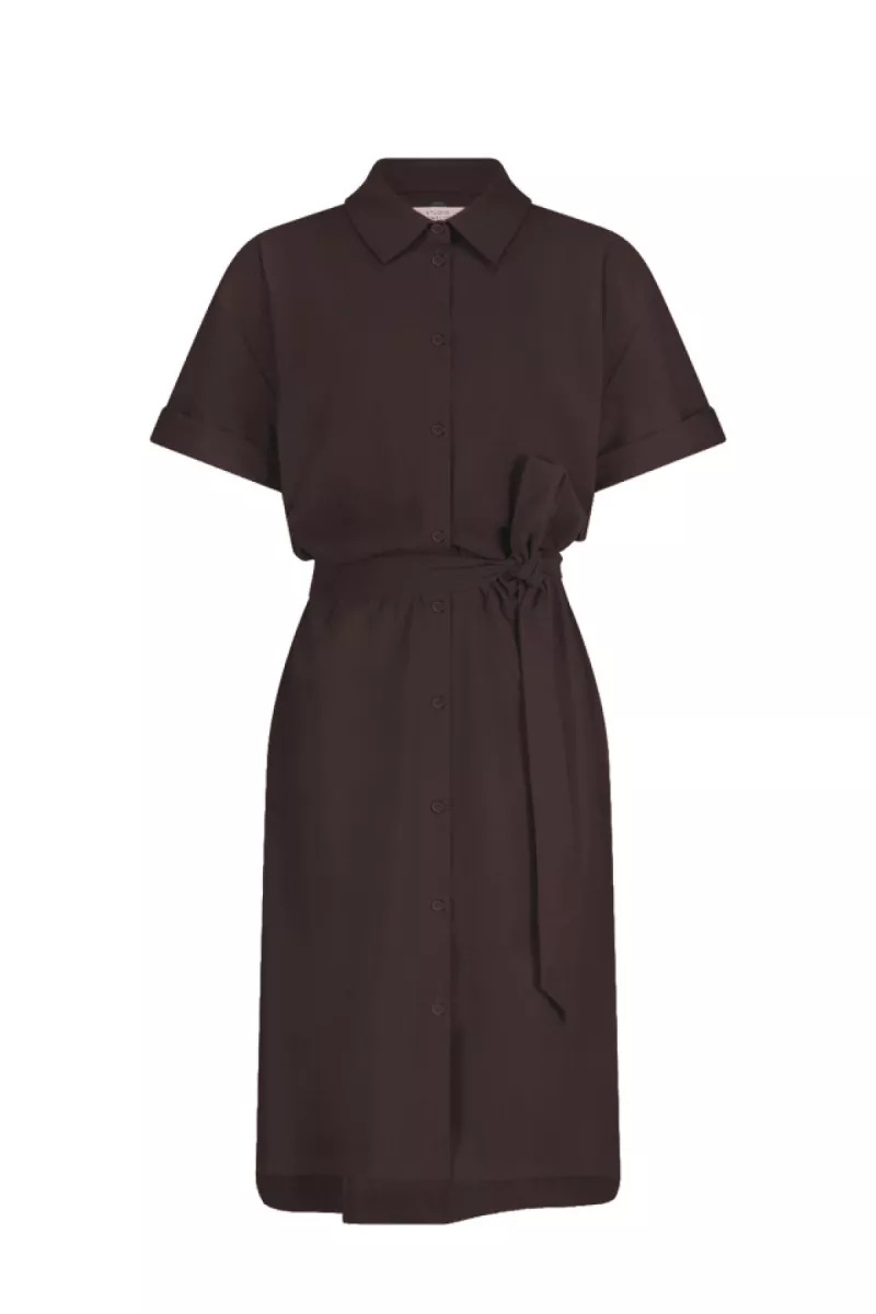 STUDIO ANNELOES-Louni blouse dress-91543-8700 Espresso-CAFE