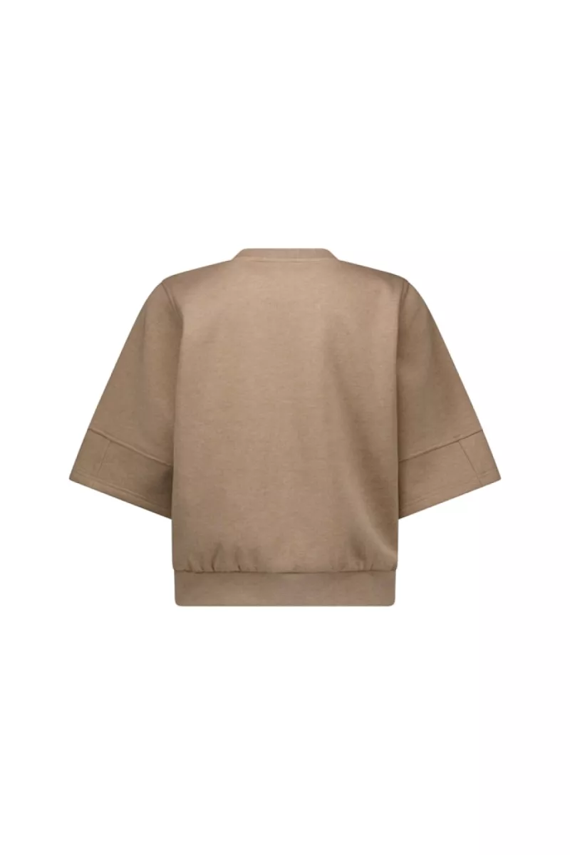 STUDIO ANNELOES-Pleuni ssl embroiderie sweater-13687-2200 Latte-CAFE