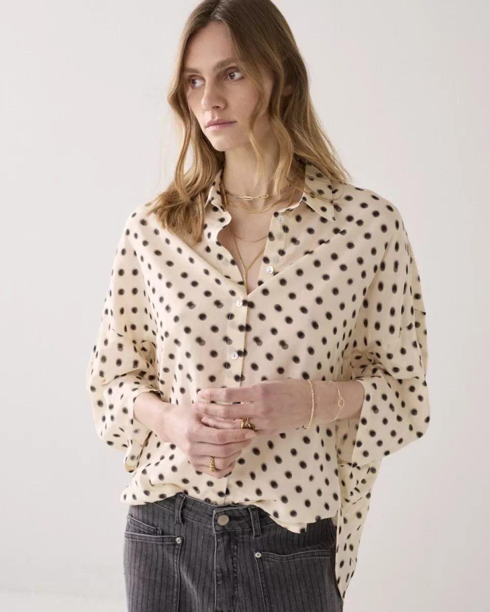 Summum-Blouse blury dots-2s3434-12390-122 Ivory-IVOOR