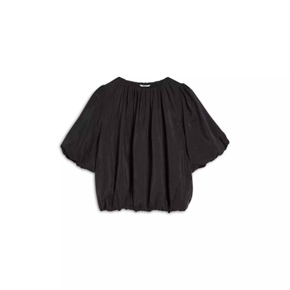 Summum-Top balloon sleeves viscose cotton-2s3442-12370-990 Black-ZWART