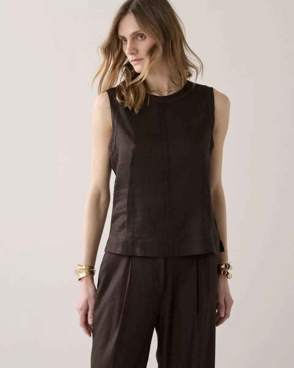 Summum-Top linen blend-2s3065-11780-713 Coffee-CAFE