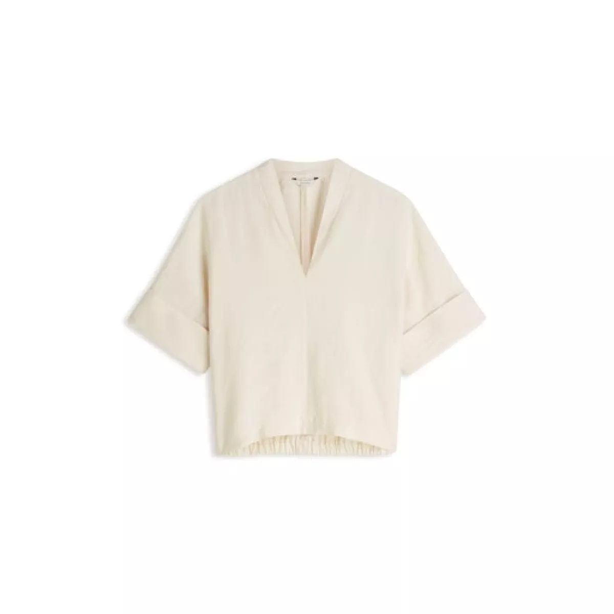 Summum-Top short sleeves modal linen blend-2s3432-12372-122 Ivory-IVOOR
