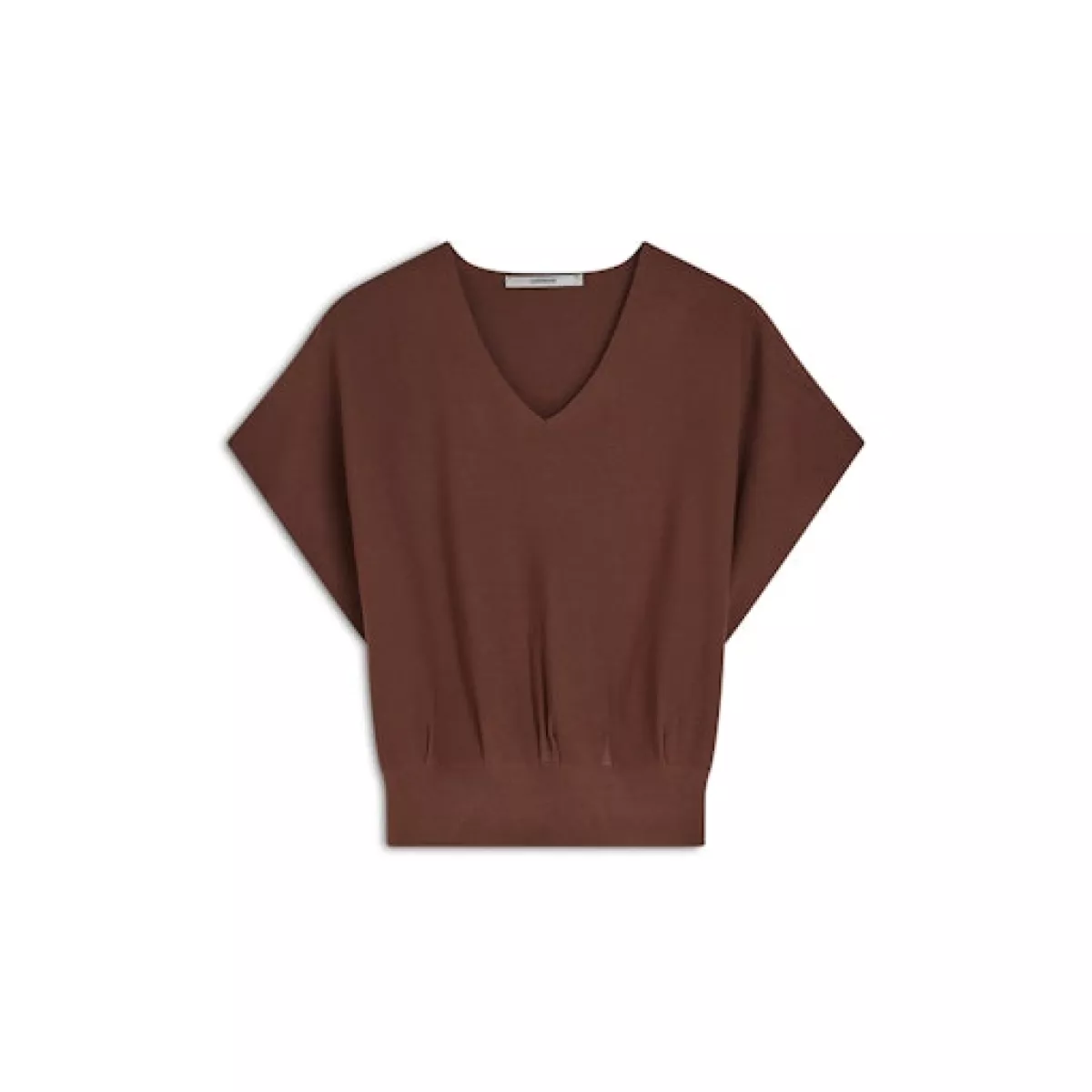 Summum-V-neck sweater viscose blend knit-7s7994-70054-713 Coffee-CAFE