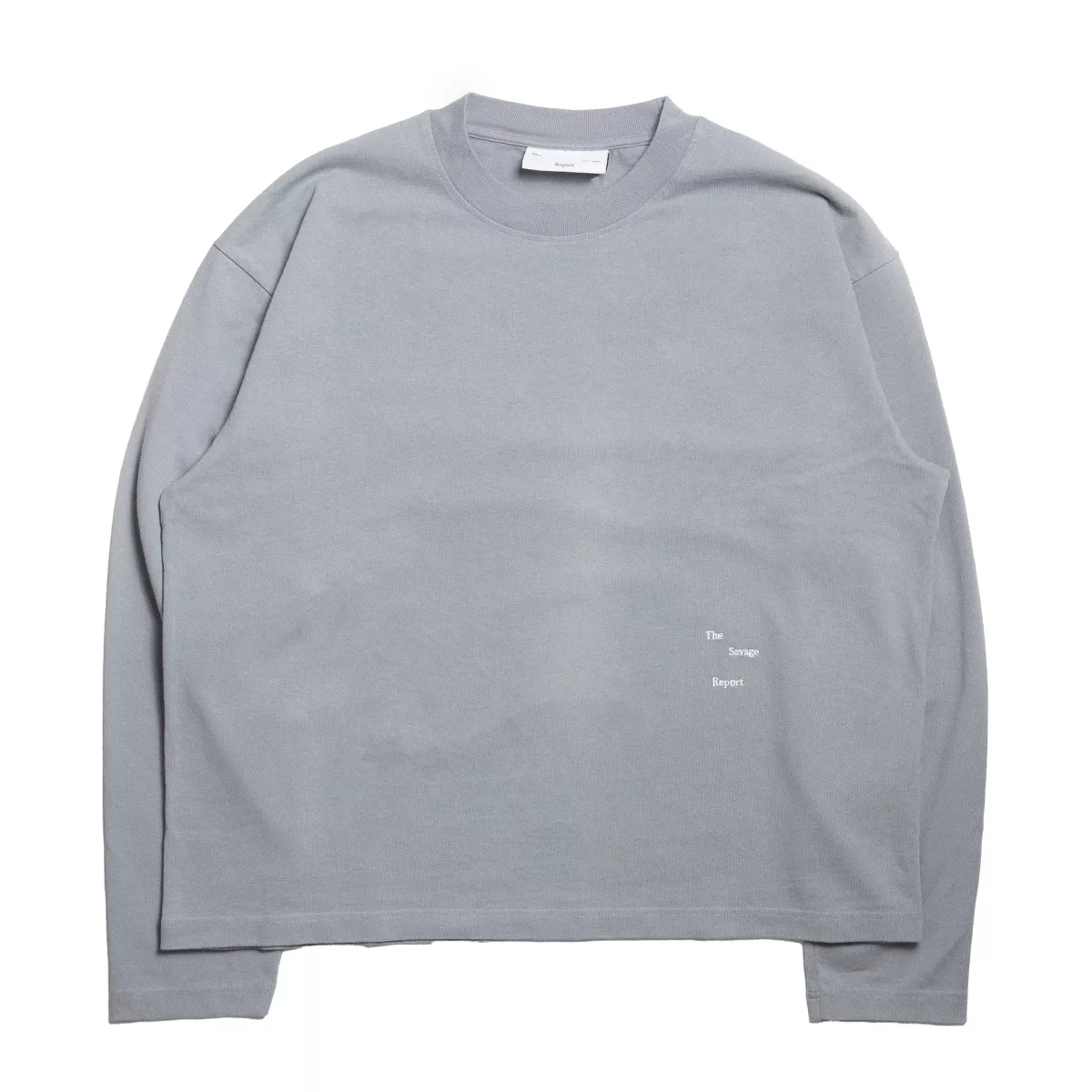 The Savage Report--Logo bar Long sleeve-Pebble-STONE