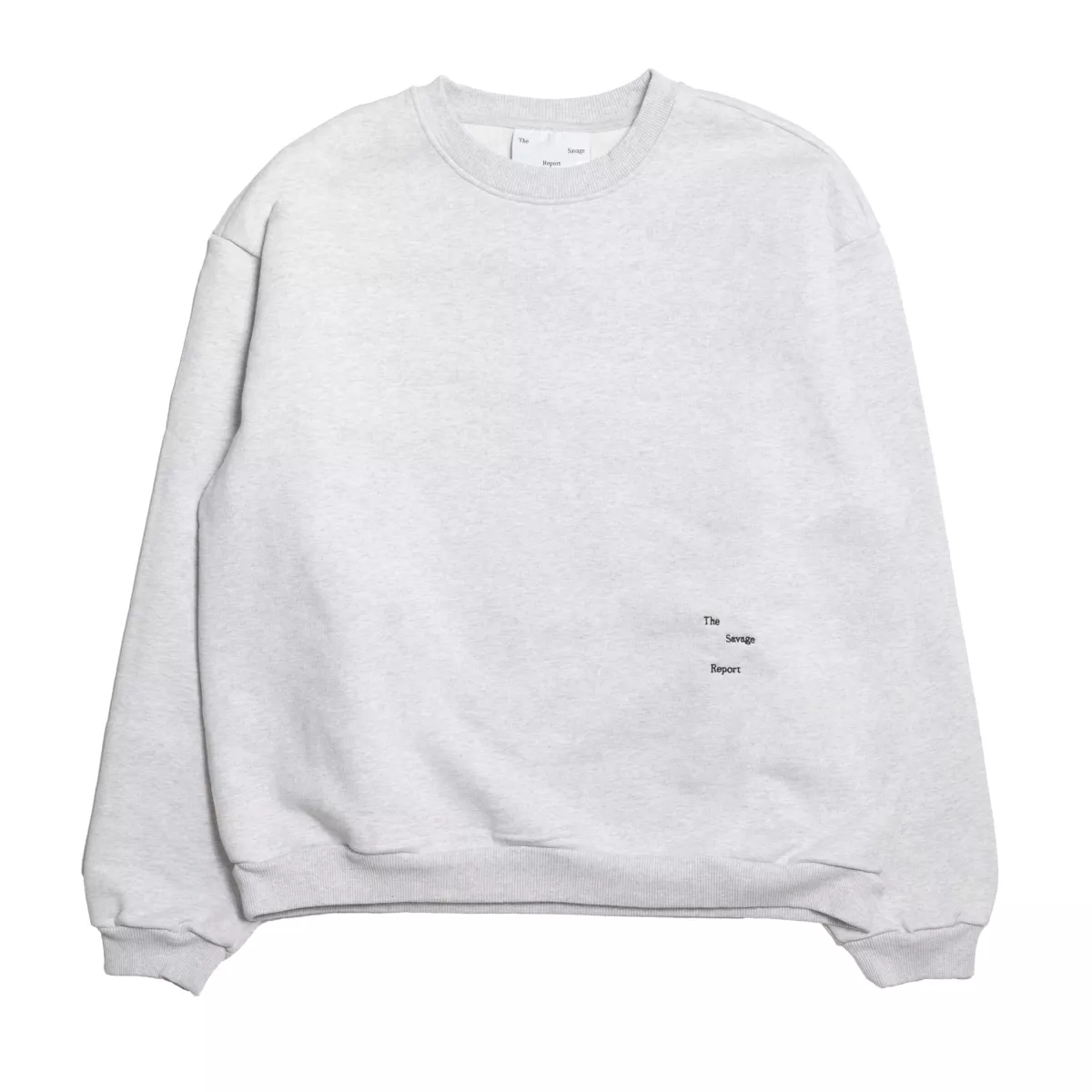 The Savage Report--Logo bar sweater-Heather grey-GRIJS