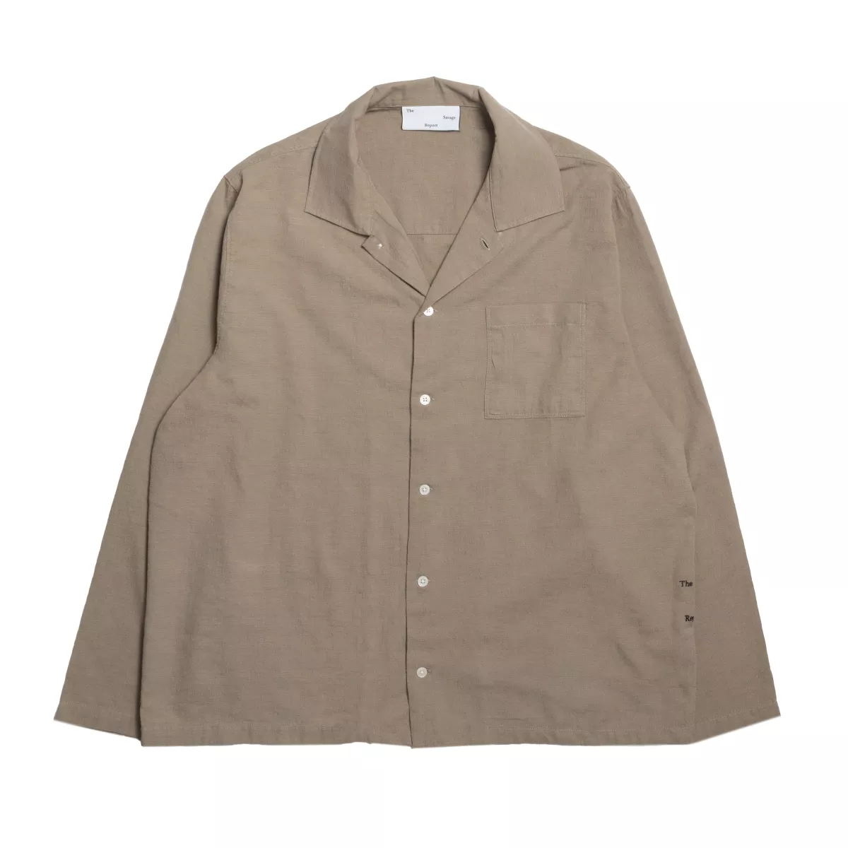 The Savage Report--Plain TSR shirt-Washed green-GROEN