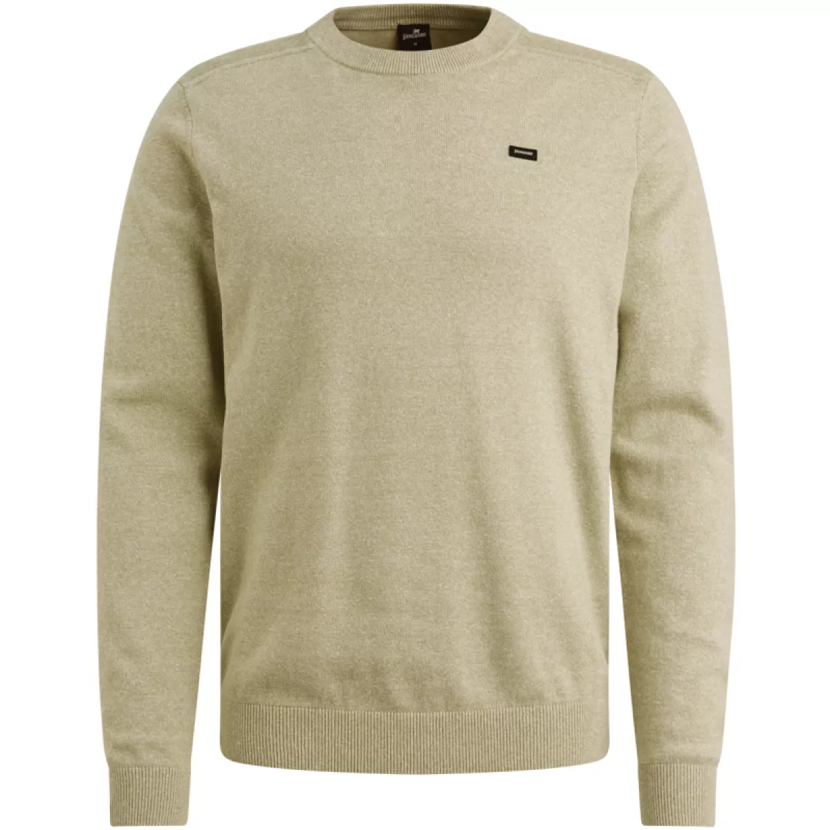 Vanguard-Crewneck cotton linen blend-VKW2603310-6390 tea-GROEN