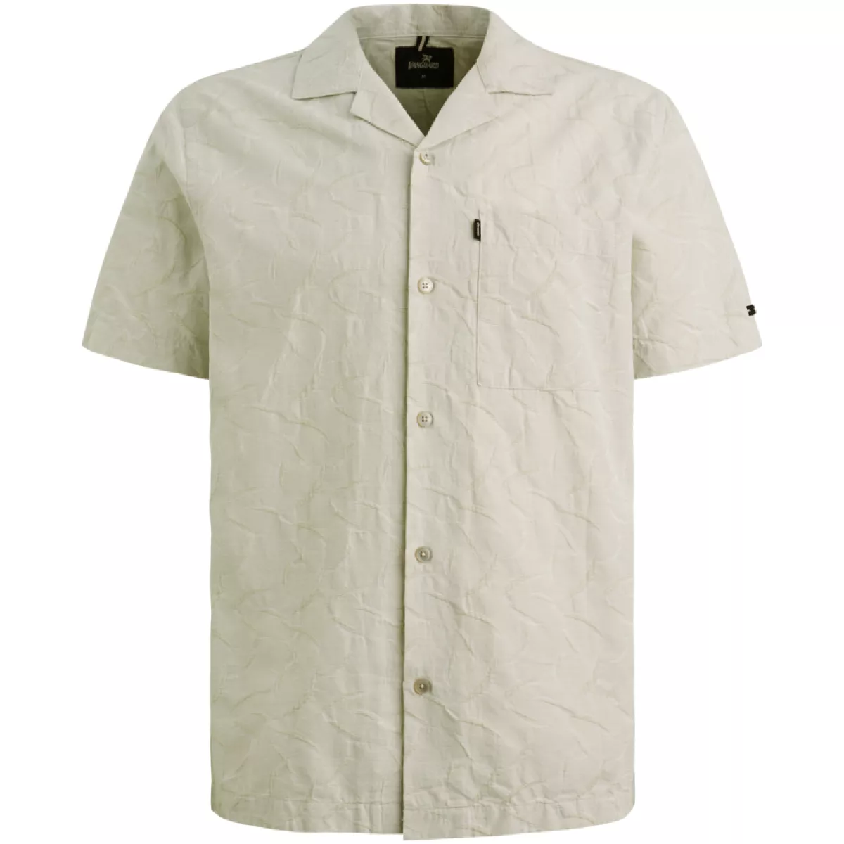 Vanguard-Short Sleeve Shirt Leaf Jacquard-VSIS2603238-6390 Tea-GROEN