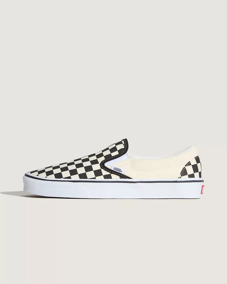 Vans-Classic slip-on-VN000EYE-BWW1 Black & White checkerboard-ZWART