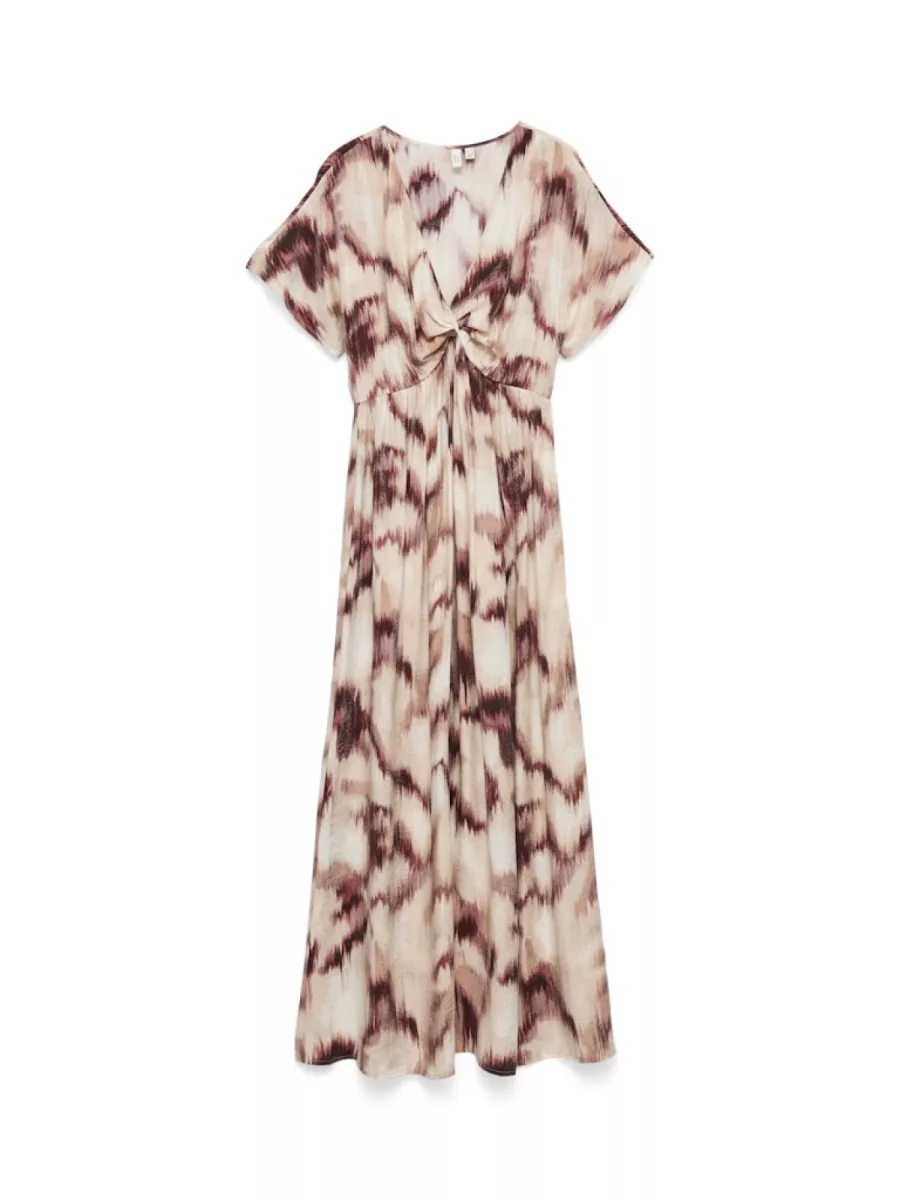 VERO MODA-VMKATERINA SS V-NECK ANKLE DRESS WV-10346094-Andorra-ROSE COMBINATIES