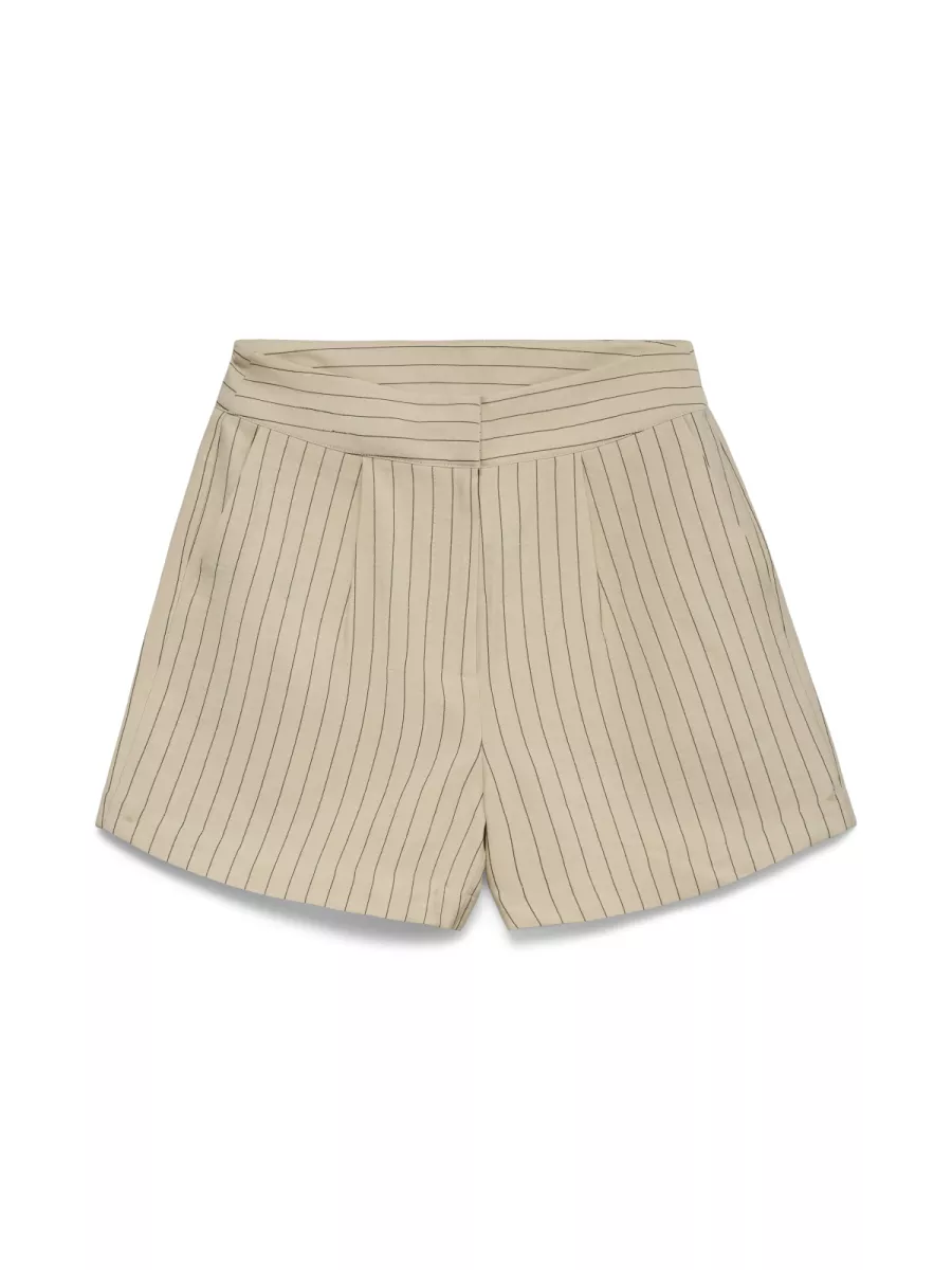 VERO MODA-VMKIARA HW SHORTS WVN BTQ-10343652-Oatmeal-KIT