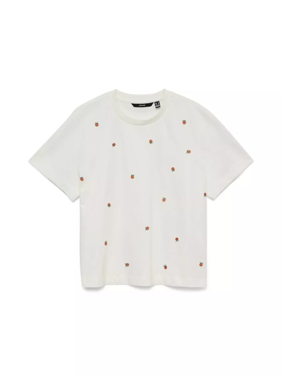 VERO MODA-VMSOLA METTE SS TOP BOX JRS-10341979-Peach-PERZIK