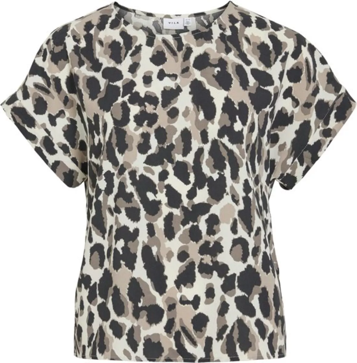 VILA-VIJOSA S/S TOP - NOOS-14101663-Birch Aop Astrid-CREME