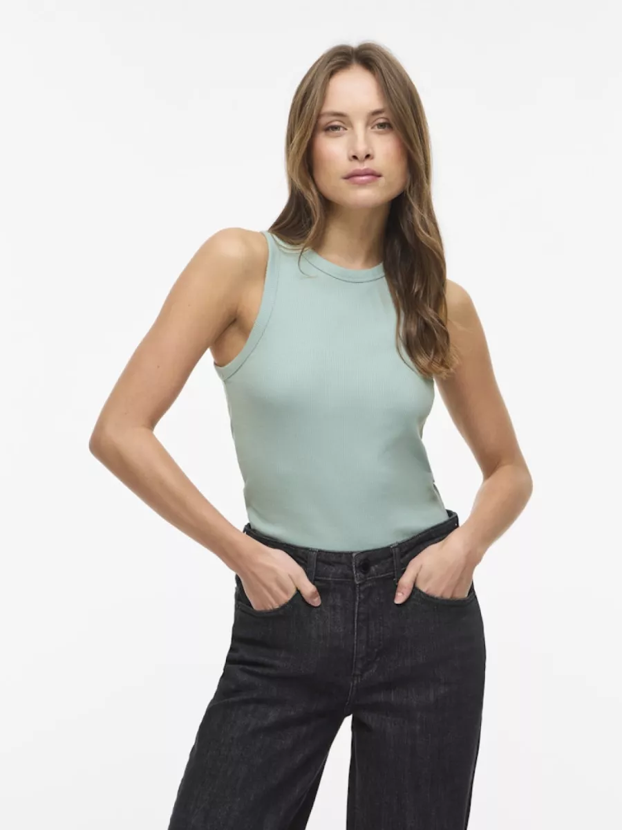 VILA-VISOLA S/L TANK TOP - NOOS-14101757-Blue Surf-ZEE GROEN