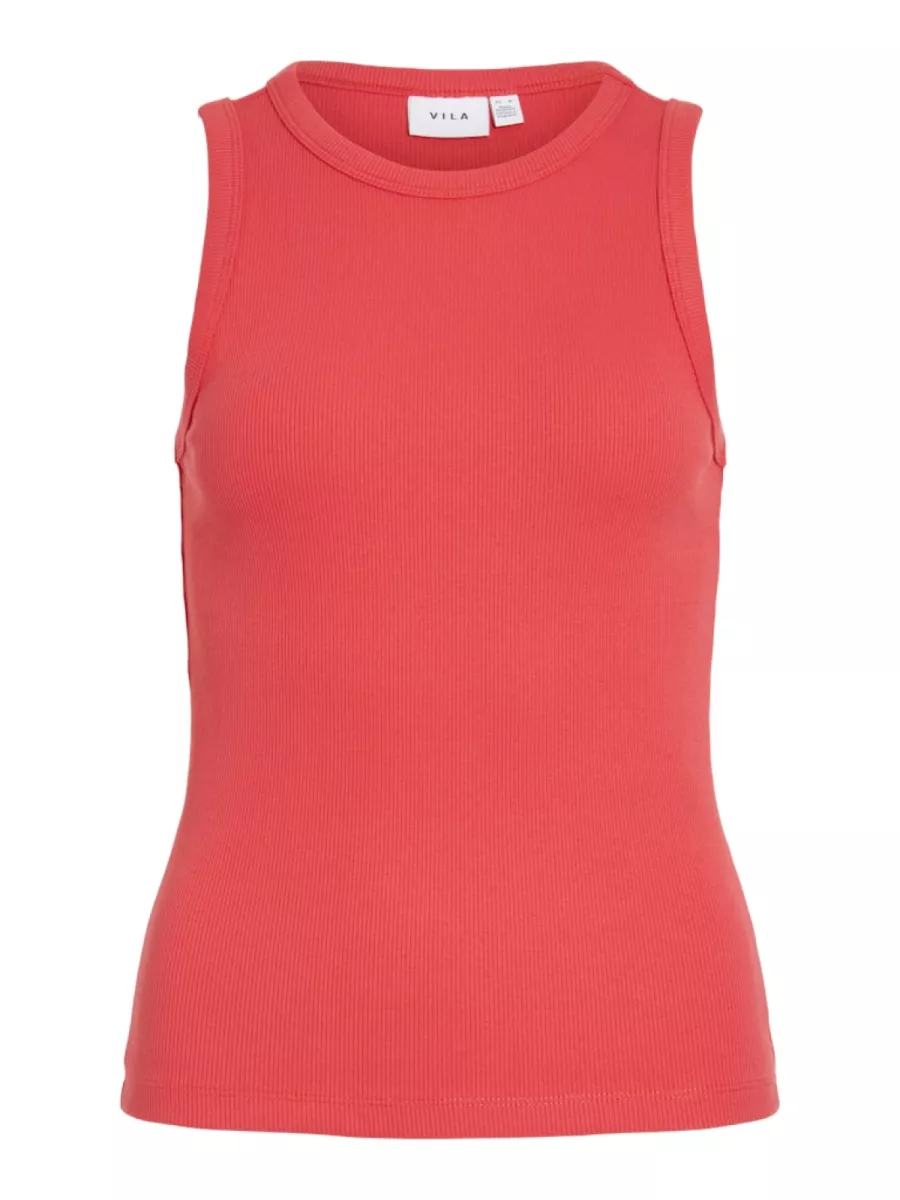 VILA-VISOLA S/L TANK TOP - NOOS-14101757-Hibiscus-ROOD