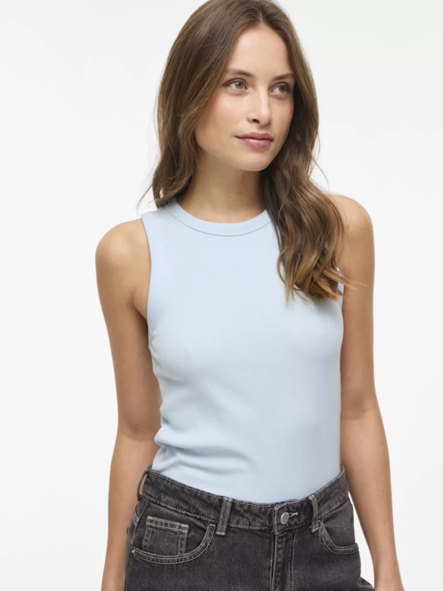 VILA-VISOLA S/L TANK TOP - NOOS-14101757-Nantucked Blue-BLUE