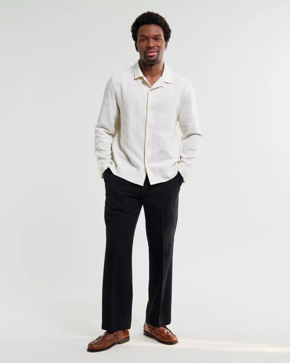 Wax London--Corey ls shirt-Off white-OFF WHITE