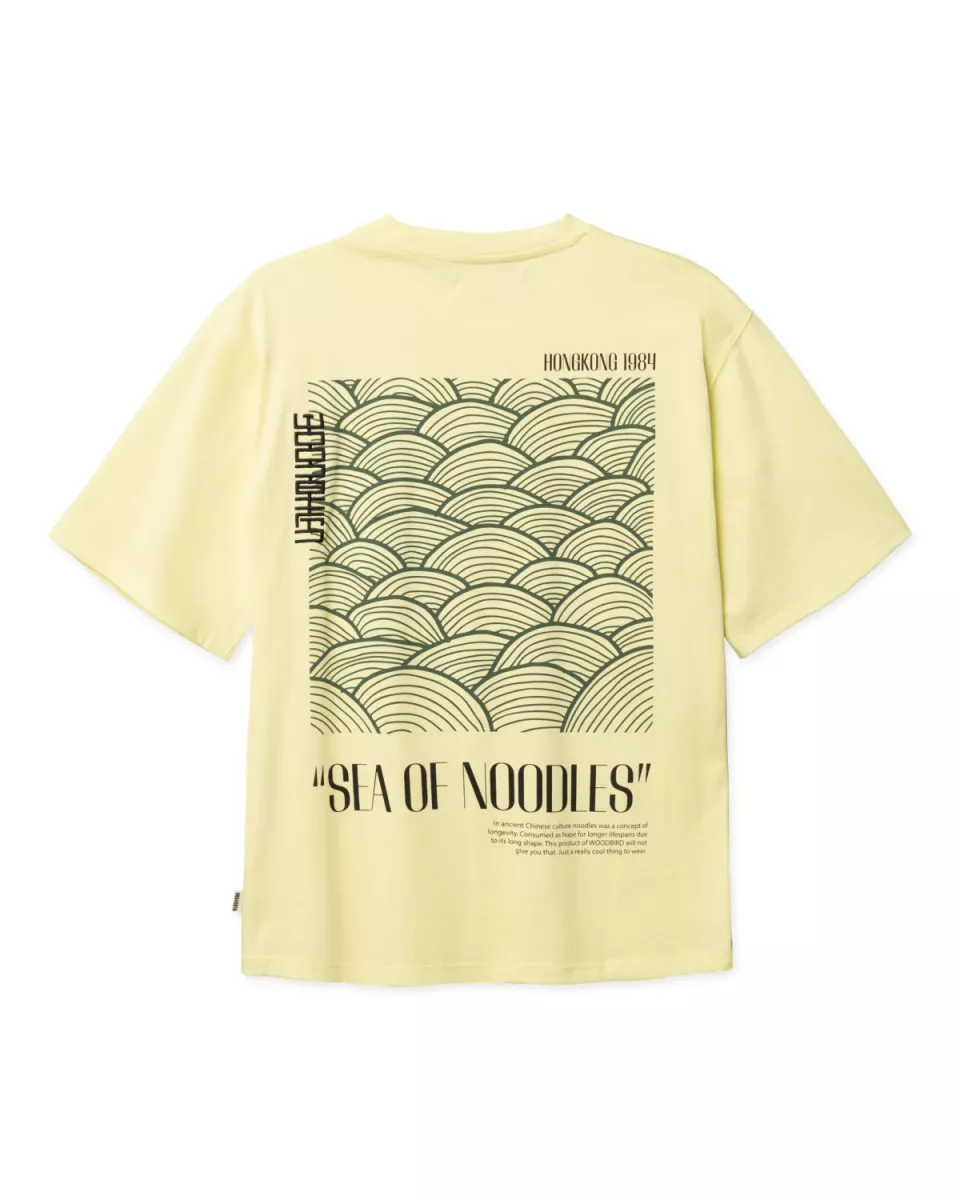 Woodbird-Baine sea tee-2616-401-Wax yellow-GEEL