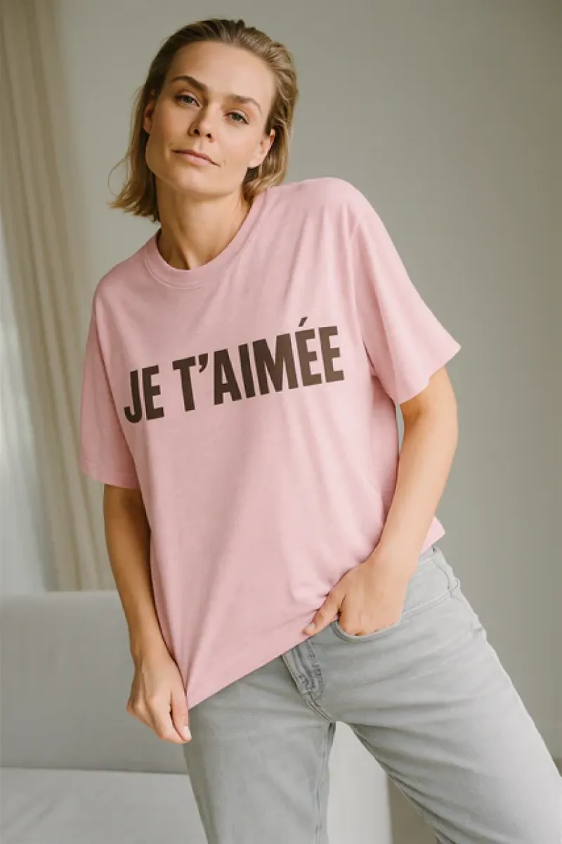 Aimee The Label-Shirt KM-Selara-Pink Meleé-PINK
