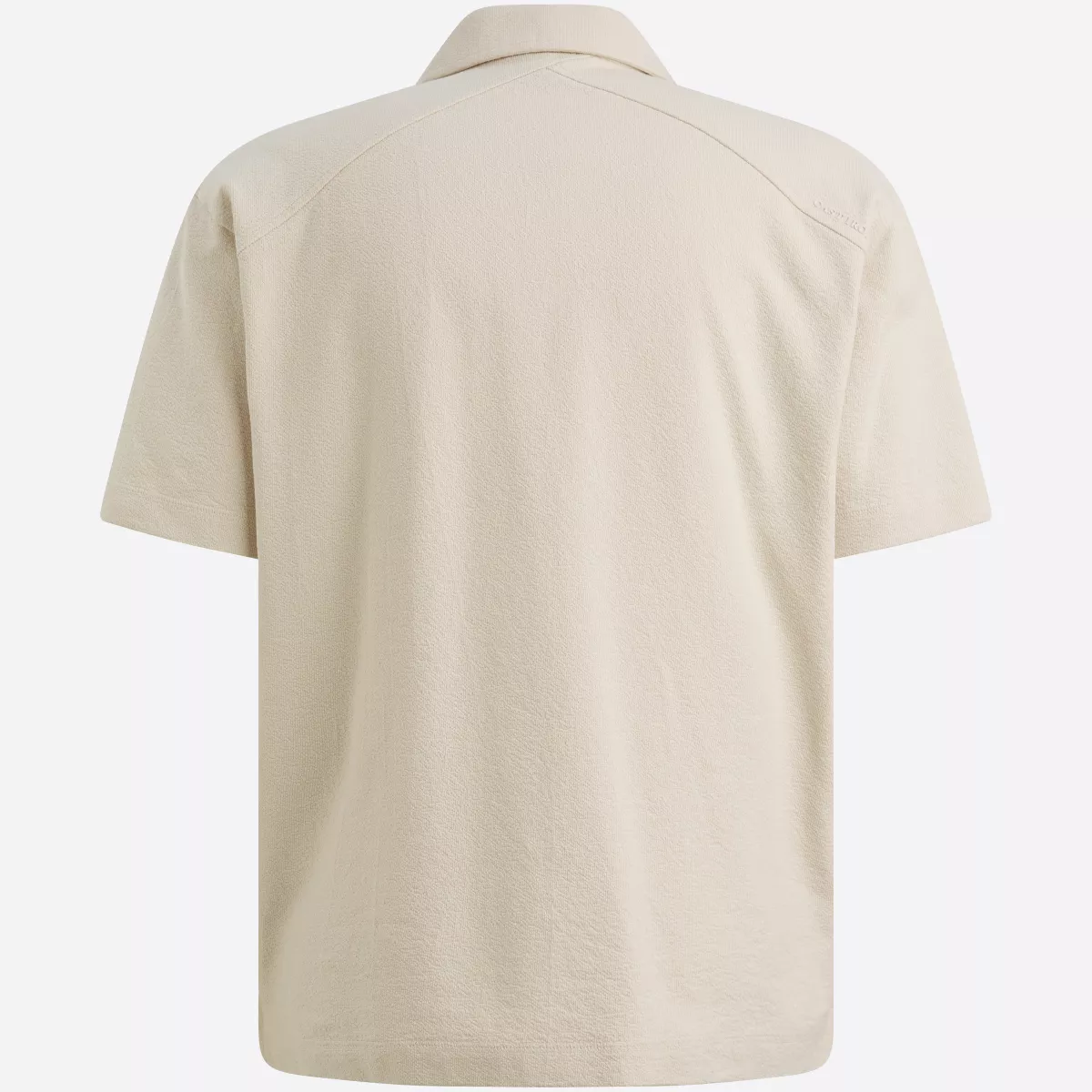 CAST IRON-Short sleeve polo relaxed fit stru-CPSS2604895-7014 Silver birch-LICHT-/PAREL GRIJS