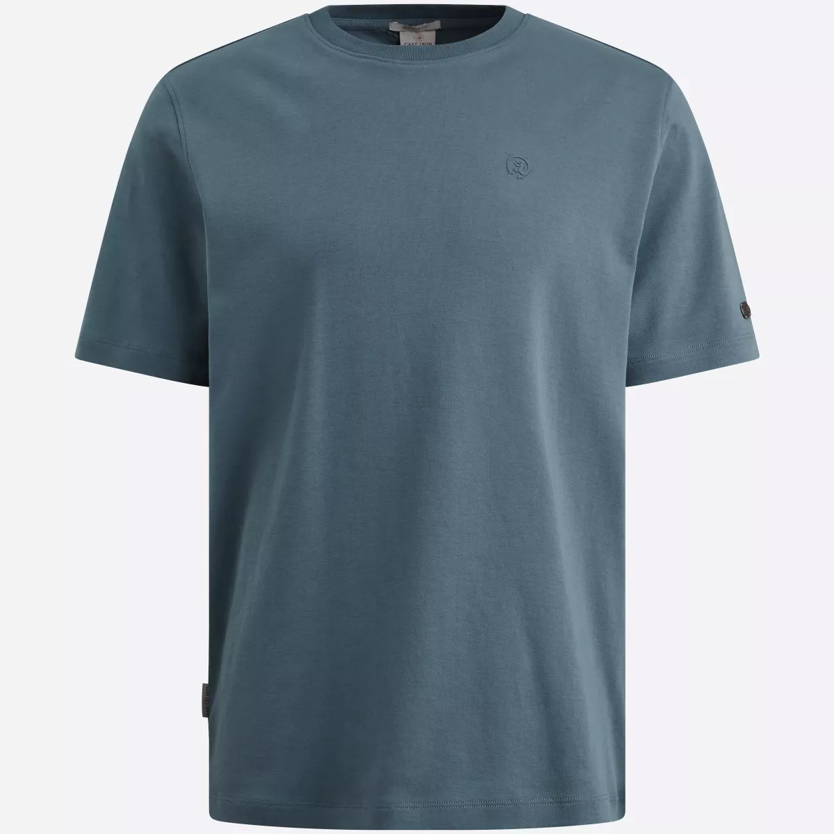 CAST IRON-Short sleeve r-neck regular fit in-CTSS2604584-5414 Oceanview-BLAUW