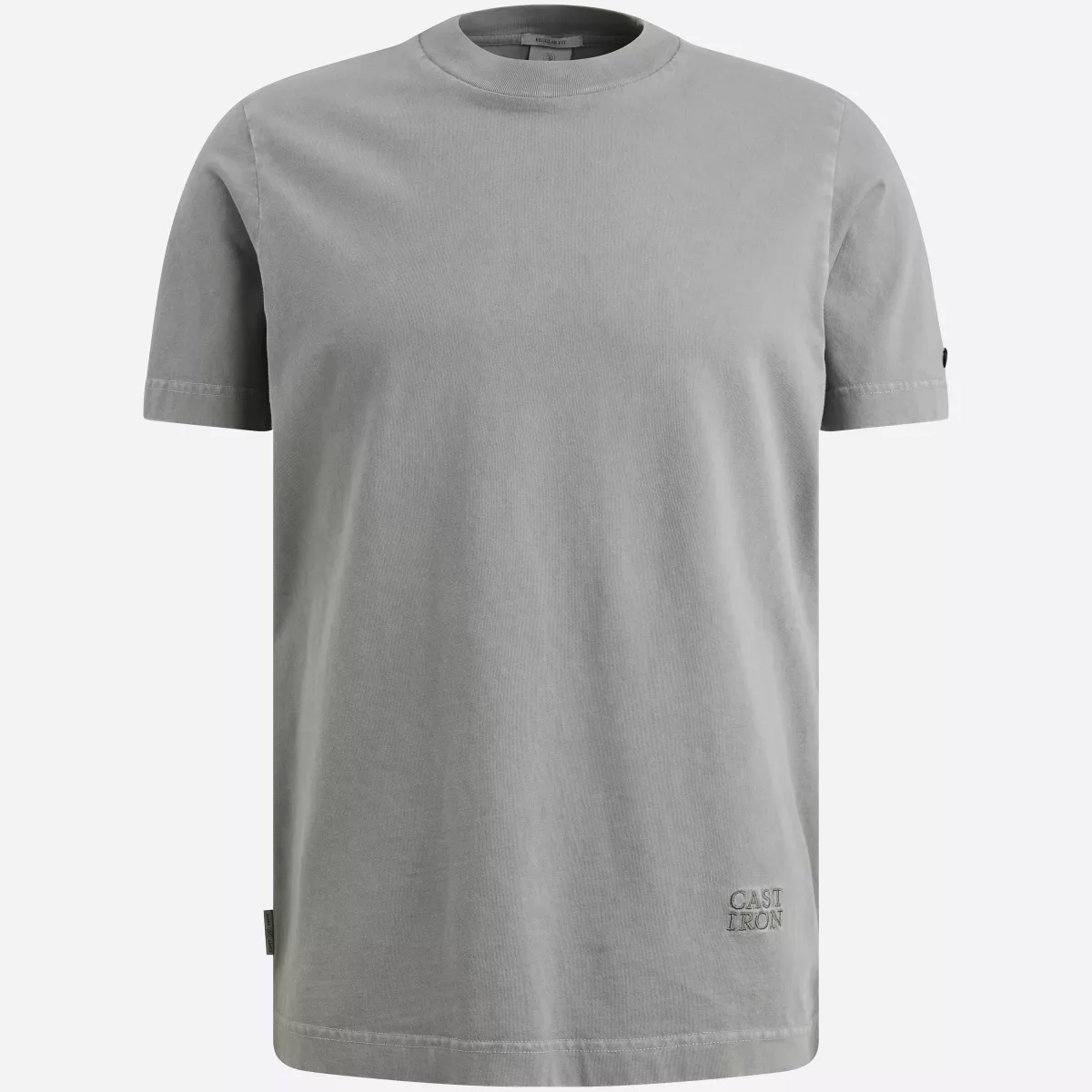 CAST IRON-Short sleeve r-neck regular fit washed-CTSS2604582-9027 Limestone-STONE