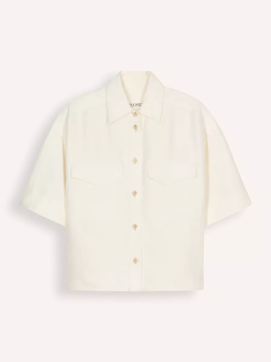 Closed-Utility shirt-C94270-53B-22-218 Ivory-IVOOR