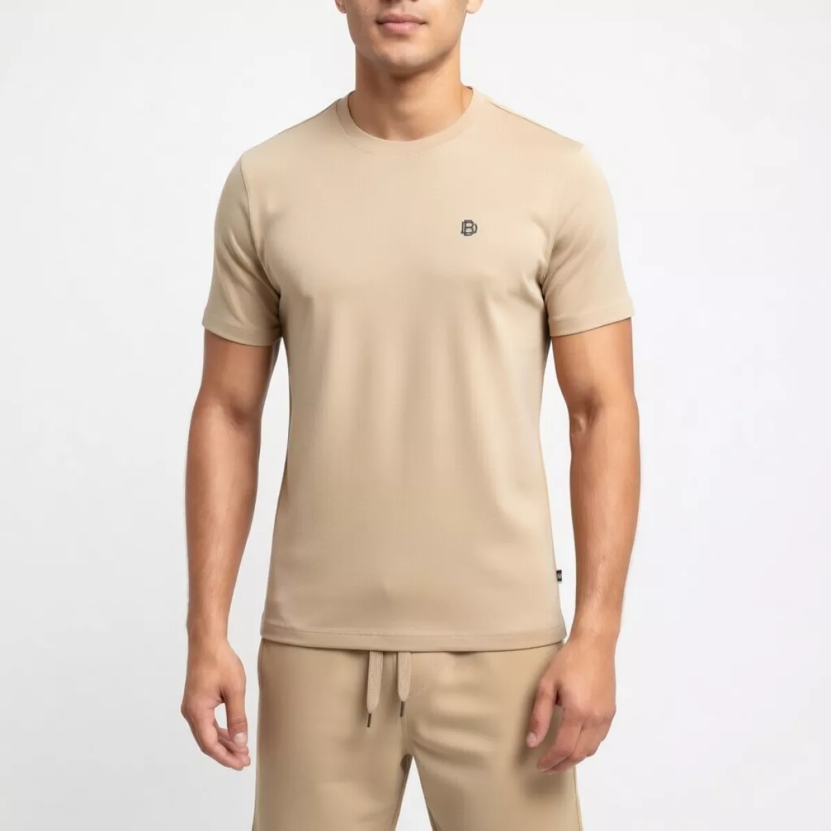 Donkerblauw-Pique tee-DB-04-Sand-ZAND