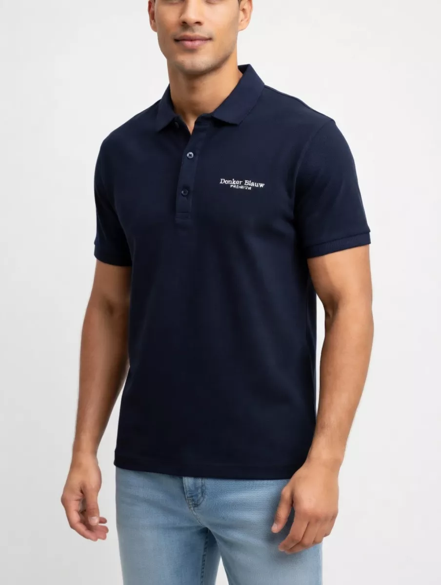 Donkerblauw-Polo pique-DB-01-Navy-NAVY