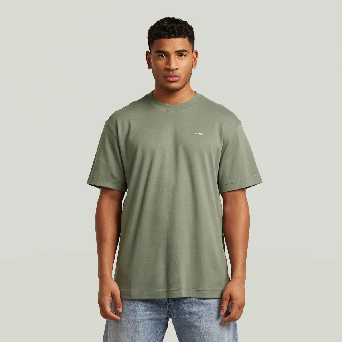 G-STAR-True regular t-shirt-D28609-C812-722 Orphus-LEGERGROEN