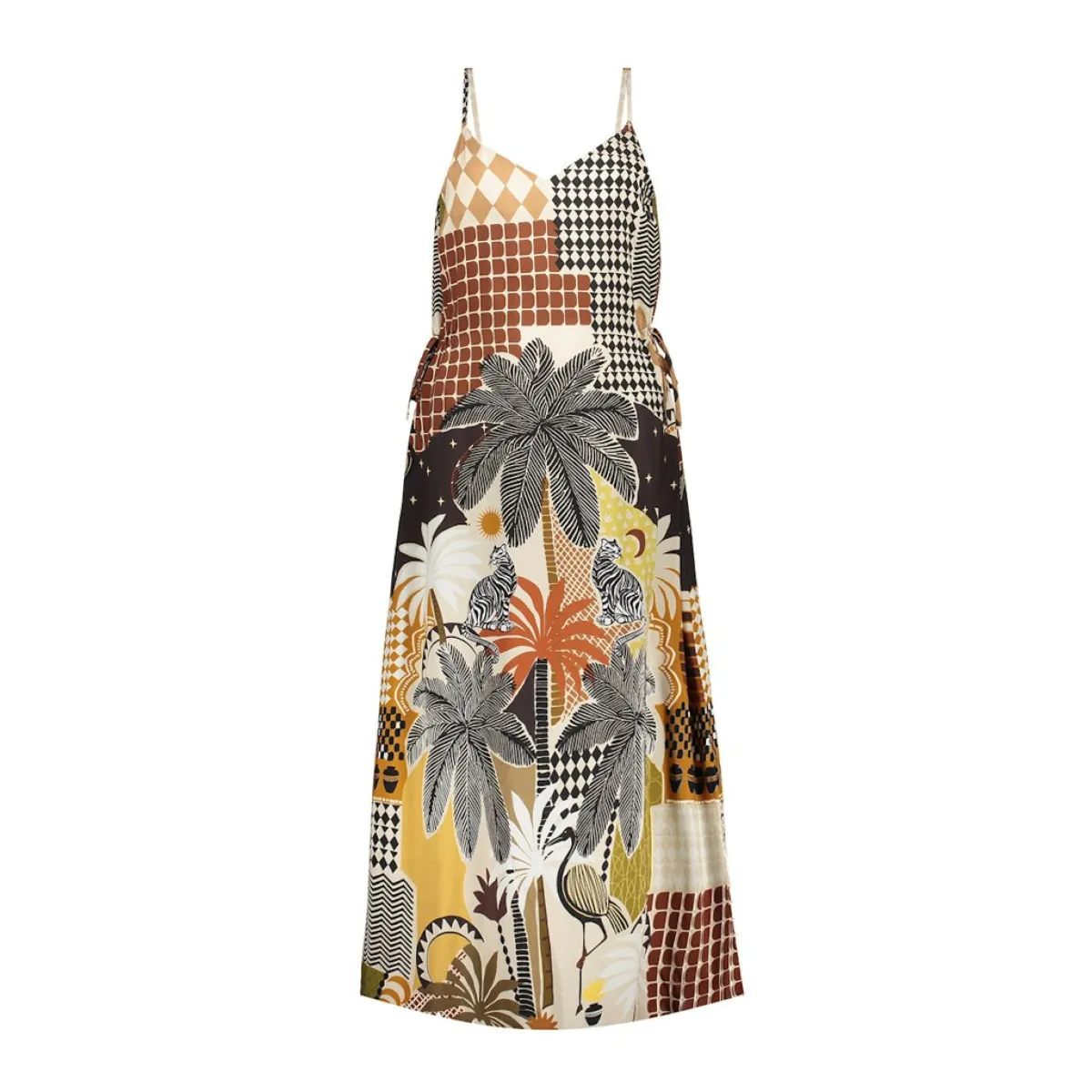 GEISHA-Dress-67407-20-775 brown/sand/black-BRUIN