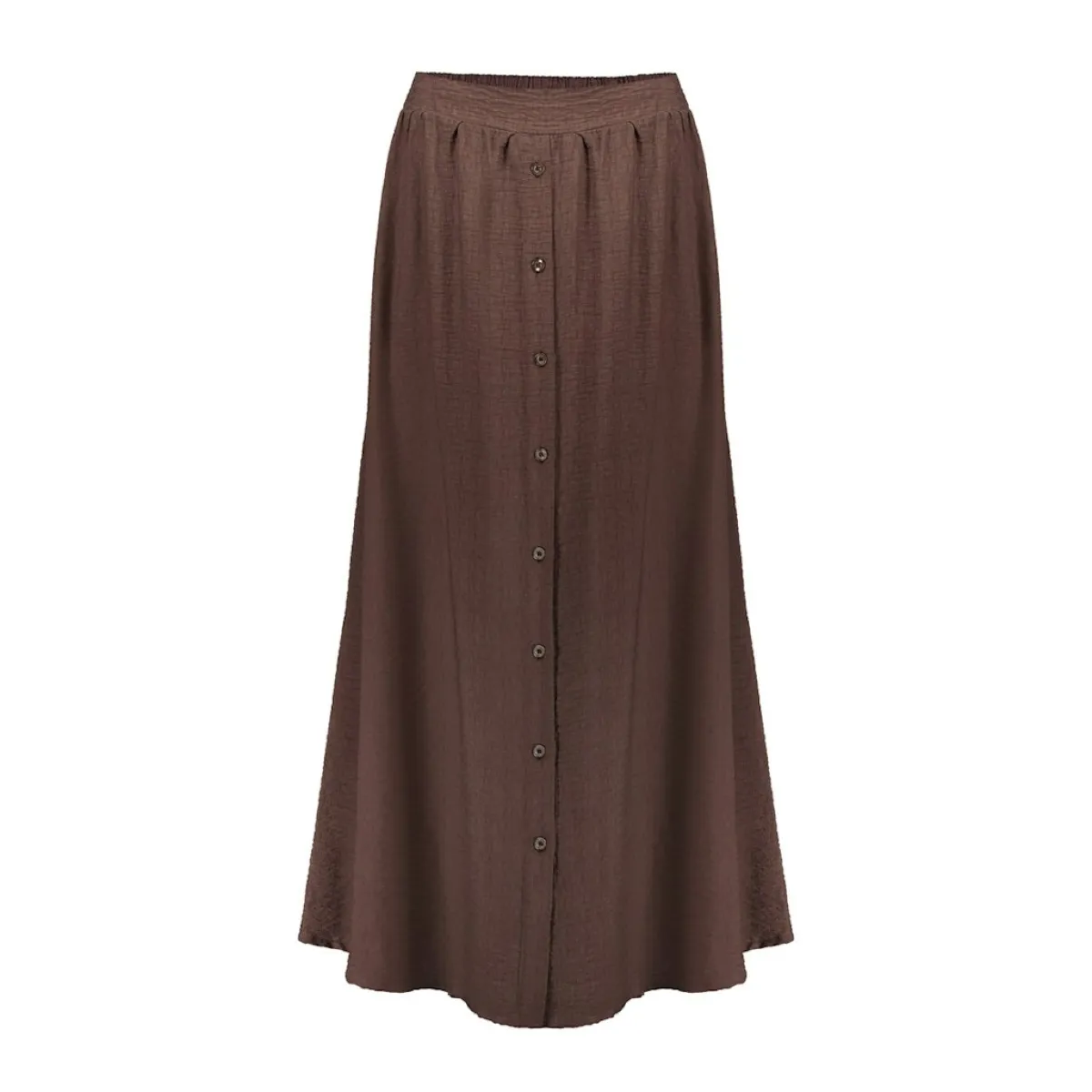 GEISHA-Skirt long solid-66340-70-775 Brown-ZAND
