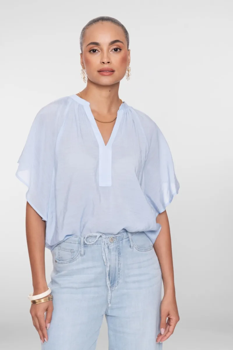 GEISHA-Top bat sleeve-63345-45-625 Blue-BLAUW