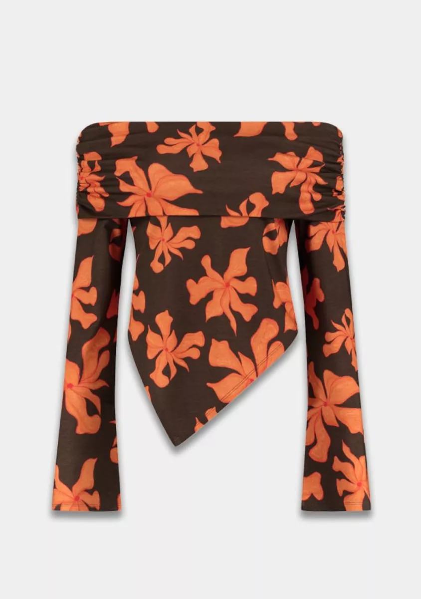Harper & Yve--SS6T505-1283 Wild Flower Orange-BRUIN COMBINATIES