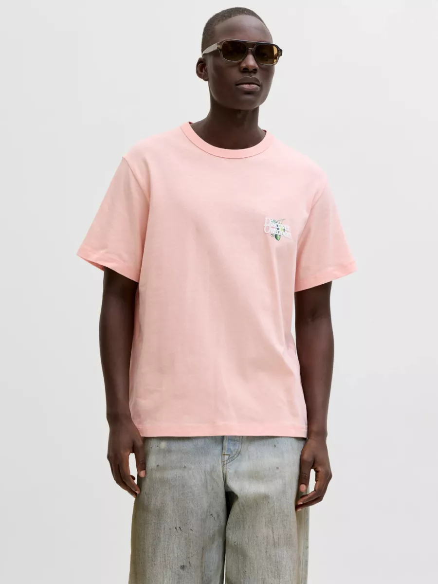 JACK & JONES-JPRBLAFRANCO SS TEE CREW NECK SMU-12175825-Impatiens pink-ROSE