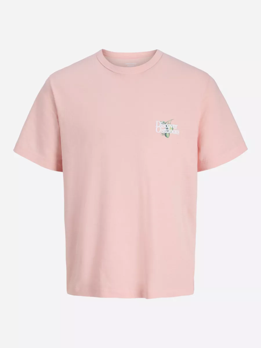 JACK & JONES-JPRBLAFRANCO SS TEE CREW NECK SMU-12175825-Impatiens pink-ROSE