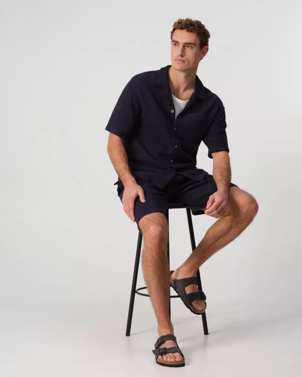 JC RAGS-Andy waffle-103523-3901 Sky captain-NAVY