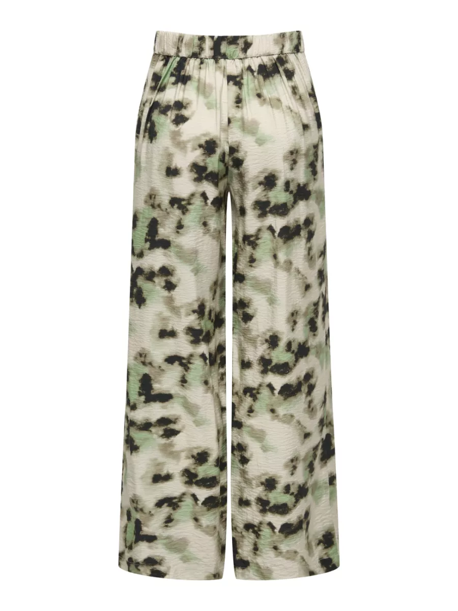 JDY-JDYMILLIE HW WIDE PANT WVN-15365404-Black & Gree Abstract-GROEN COMBINATIES