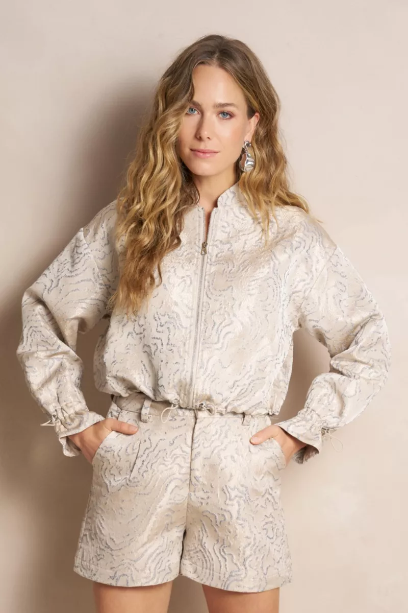 LOFTY MANNER--RB41 Jacket Brienna-700 Silver-ZILVER GRIJS