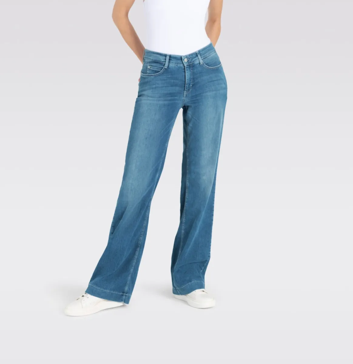 MAC-DREAM WIDE; 4; Trousers MAC Ladies-0351L544190-D490-BLUE