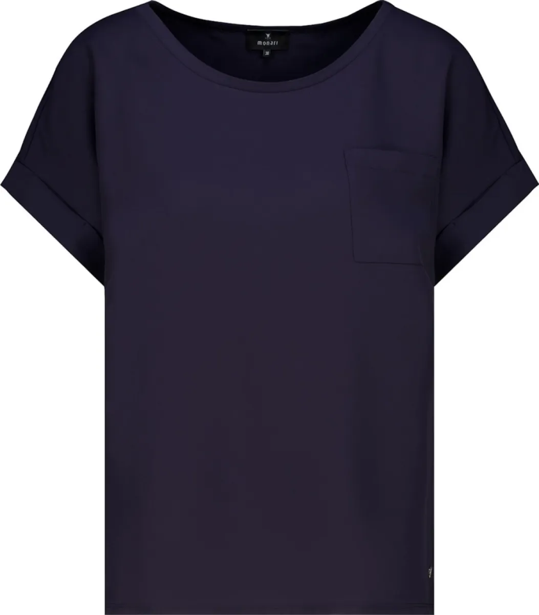 Monari-Basic blouse shirt-410935-755 Marine-NAVY